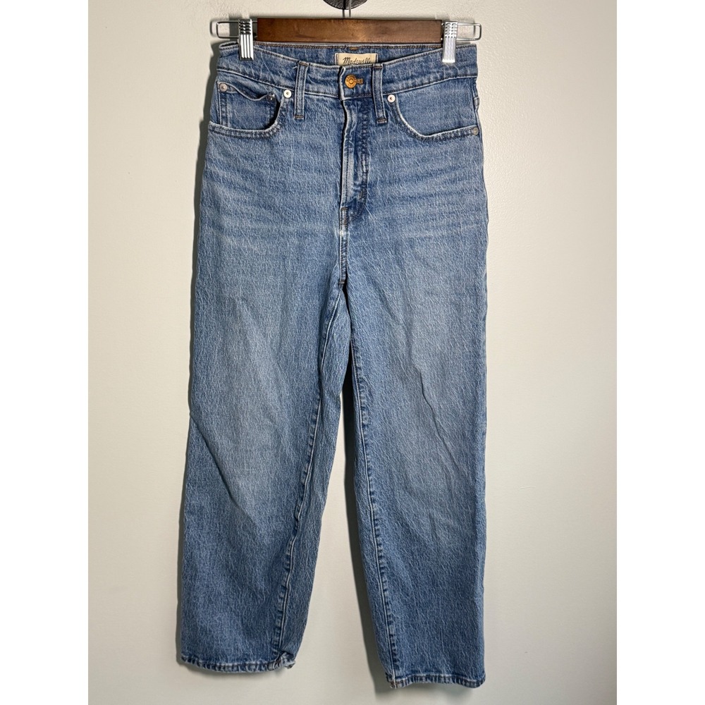 Madewell The Perfect Vintage Wide-Leg Crop Jean Light Wash Denim Size 25